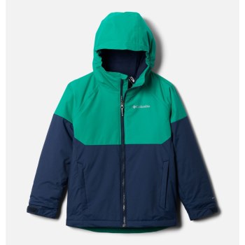 Columbia Jas Jongens, Alpine Action II Donkerblauw Turquoise Groen, 26GZEMSAH